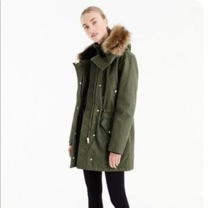 J.Crew Primaloft Green Winter Parka Coat XS